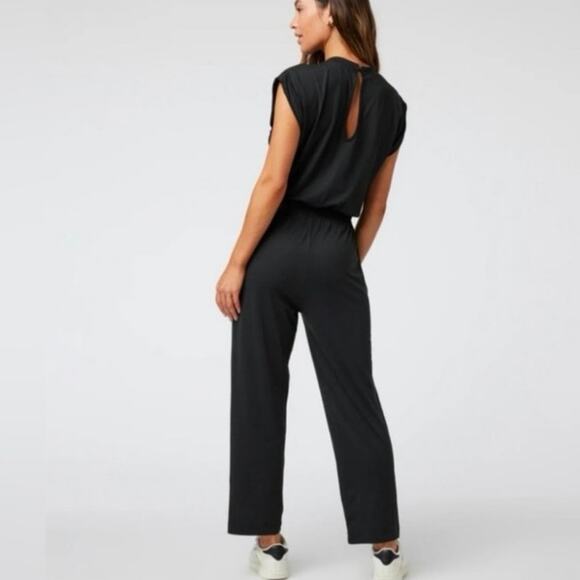 VUORI Short Sleeve Lux Crew Black Jumpsuit - Picture 3 of 6
